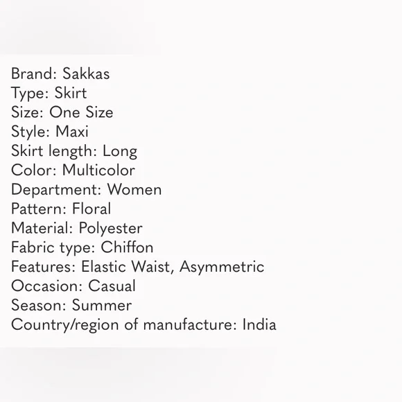 Sakkas Women's Maxi Skirt Lemon Print Tiered Asymmetrical Chiffon One Size Flowy - Picture 8 of 8